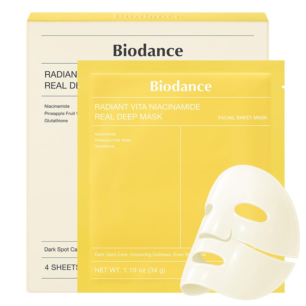 BIODANCE Bio-Collagen Masque Profond Réel, Masque Hydrogel, Minimisation des Pores, Amélioration de l'Élasticité, Skincare Coréenne| 34 g (1,19 oz) x 4 pièces