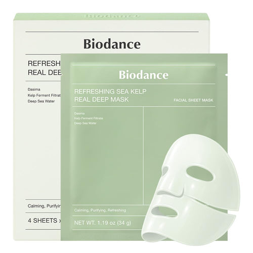 BIODANCE Bio-Collagen Masque Profond Réel, Masque Hydrogel, Minimisation des Pores, Amélioration de l'Élasticité, Skincare Coréenne| 34 g (1,19 oz) x 4 pièces