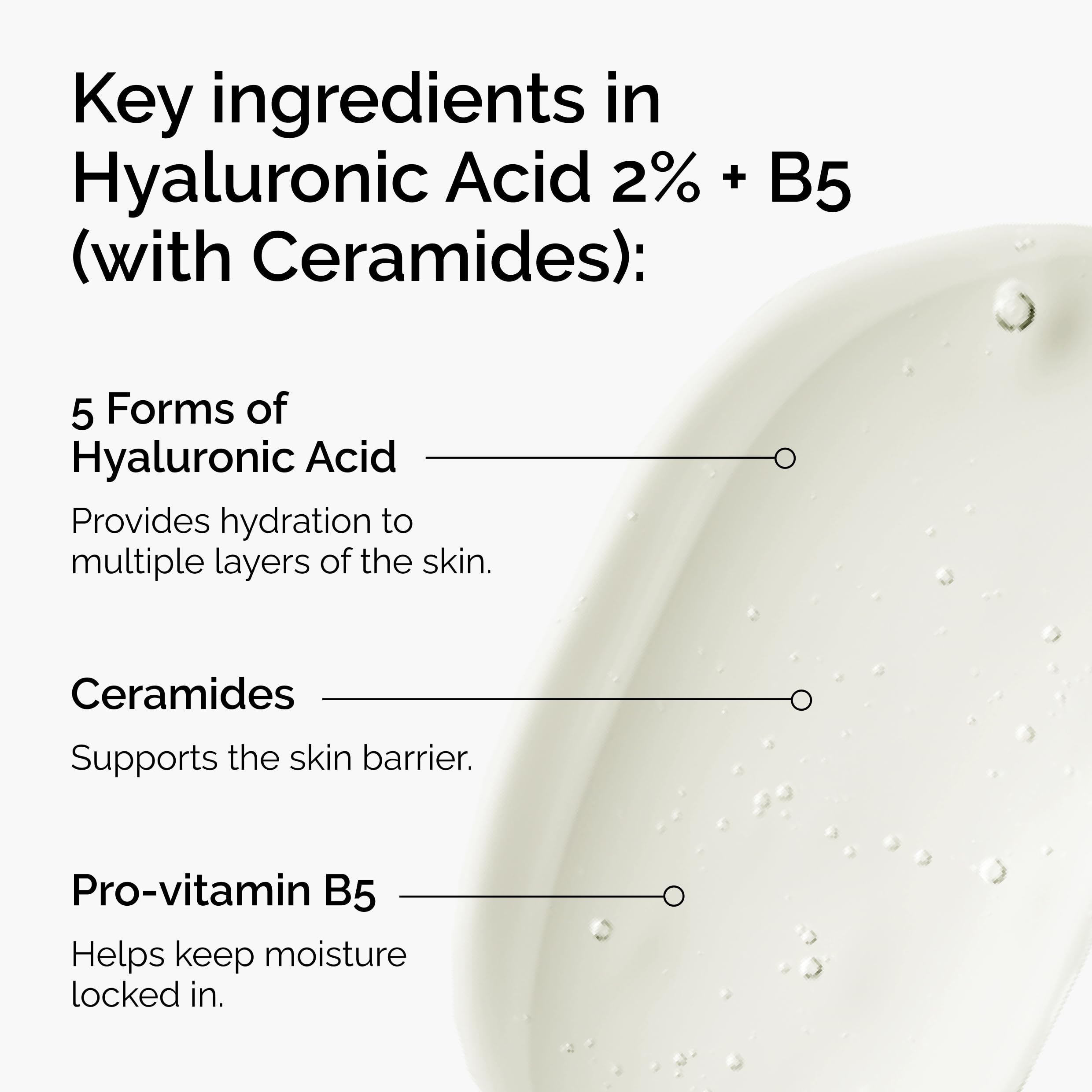 The Ordinary Hyaluronic Acid 2% + B5 (with Ceramides), Multi-Depth Hydration Serum for Plumper, Smoother Skin