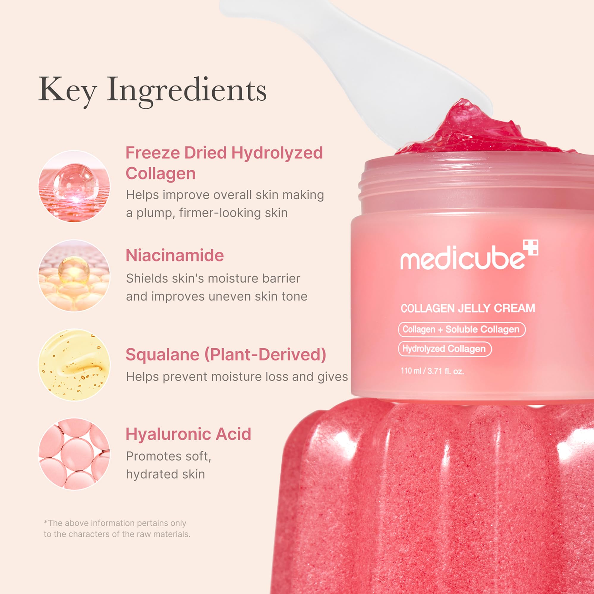 medicube Collagen Jelly Cream- Niacinamide & Freeze-Dried Hydrolyzed Collagen - Boosts skin's barrier hydration and gives 24h Glow & Lifted Look - Korean skincare (1.69 Fl Oz (Pack of 1))