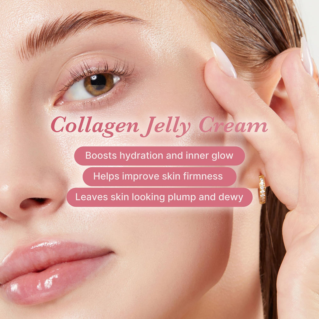 medicube Collagen Jelly Cream- Niacinamide & Freeze-Dried Hydrolyzed Collagen - Boosts skin's barrier hydration and gives 24h Glow & Lifted Look - Korean skincare (1.69 Fl Oz (Pack of 1))